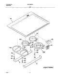 COOKTOP Diagram and Parts List for GLED388ASA  Frigidaire Range