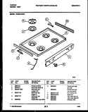 COOKTOP PARTS Diagram and Parts List for 72-3657-00-13  Tappan Range