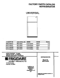 COVER Diagram and Parts List for M4521GNGW1  Frigidaire Refrigerator