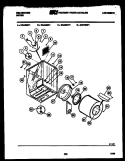 CABINET, DRUM AND BLOWER HOUSING Diagram and Parts List for DGA900F1D  Kelvinator Dryer
