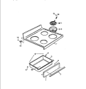 TOP, DRAWER Diagram and Parts List for KF560GDF2  Frigidaire Range