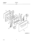 DOOR Diagram and Parts List for FES300ASA  Frigidaire Range