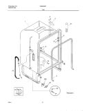 TUB Diagram and Parts List for FDB635RFR6  Frigidaire Dishwasher
