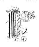 FREEZER DOOR Diagram and Parts List for RS229GCW3  Frigidaire Refrigerator