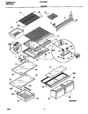 SHELVES Diagram and Parts List for FRT21NRGB2  Frigidaire Refrigerator