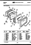 DOOR PARTS Diagram and Parts List for REGS39WNW1  Frigidaire Range