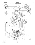 WSHR CAB, TOP Diagram and Parts List for FEZ831AS0  Frigidaire Washer Dryer Combo
