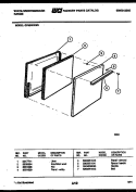 DOOR PARTS Diagram and Parts List for GF501KXD3  Frigidaire Range