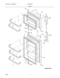 DOOR Diagram and Parts List for FXP18B4AW1  Frigidaire Refrigerator