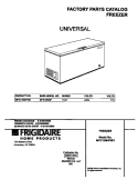 COVER Diagram and Parts List for MFC13M4FW3  Frigidaire Freezer