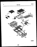 SHELVES AND SUPPORTS Diagram and Parts List for MRT18CHCZ0  Frigidaire Refrigerator
