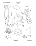 BODY Diagram and Parts List for CFEF3007LWD  Frigidaire Range