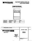 COVER Diagram and Parts List for MEF303PCWD  Frigidaire Range