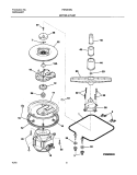 MOTOR & PUMP Diagram and Parts List for FDR251RJS0  Frigidaire Dishwasher