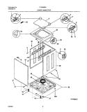 WSHR CAB, TOP Diagram and Parts List for FLGB43RGS2  Frigidaire Washer Dryer Combo
