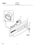 CONTROL PANEL Diagram and Parts List for FDP750RCS0  Frigidaire Dishwasher