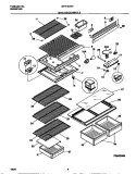 SHELVES / CONTROLS Diagram and Parts List for MRT15DRED1  Frigidaire Refrigerator