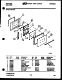 DOOR PARTS Diagram and Parts List for RG75BFB0  Frigidaire Wall Oven