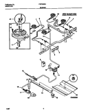BURNER Diagram and Parts List for FGF333SADH  Frigidaire Range