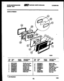 DOOR PARTS Diagram and Parts List for GF950NW1  Frigidaire Range