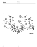 BURNER Diagram and Parts List for FGC36S6JSA  Frigidaire Cooktop