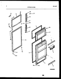 DOOR PARTS Diagram and Parts List for GTLI142WK0  Frigidaire Refrigerator