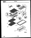 SHELVES AND SUPPORTS Diagram and Parts List for MRT15CBCZ0  Frigidaire Refrigerator