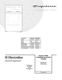 COVER Diagram and Parts List for FEF357BSE  Frigidaire Range