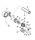 BLOWER HOUSING COMPONENTS Diagram and Parts List for F31C336CS0  Frigidaire Dryer