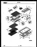 SHELVES AND SUPPORTS Diagram and Parts List for GRT15DRAD1  Gibson Refrigerator