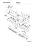 BACKGUARD Diagram and Parts List for FGES3045KFA  Frigidaire Range