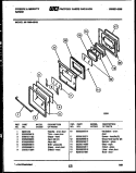 DOOR PARTS Diagram and Parts List for 30-7989-00-02  Tappan Range