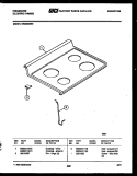 COOKTOP PARTS Diagram and Parts List for RE36BNW2  Frigidaire Range