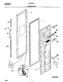 FREEZER DOOR Diagram and Parts List for WRS20WRHD0  Frigidaire Refrigerator