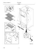 CABINET Diagram and Parts List for FFFU20F3KW0  Frigidaire Freezer