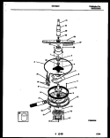 MOTOR PUMP PARTS Diagram and Parts List for DW1800V1  Frigidaire Dishwasher