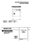 COVER Diagram and Parts List for FSE447GHS0  Frigidaire Dryer