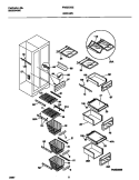 SHELVES Diagram and Parts List for FRS22AGED2  Frigidaire Refrigerator