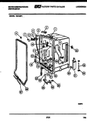 TUB AND FRAME PARTS Diagram and Parts List for WU180TR1  Frigidaire Dishwasher