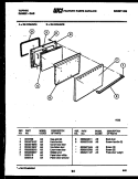 DOOR PARTS Diagram and Parts List for 32-1009-00-05  Tappan Range