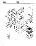BODY Diagram and Parts List for FEF352CASF  Frigidaire Range