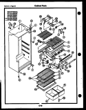 CABINET PARTS Diagram and Parts List for RD19F7WS3B  Gibson Refrigerator