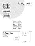 COVER Diagram and Parts List for PLGS389ECD  Frigidaire Range