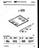 COOKTOP PARTS Diagram and Parts List for GF420HXD4  Frigidaire Range