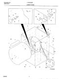 CABINET / DRUM Diagram and Parts List for LFD301EW0  Frigidaire Dryer