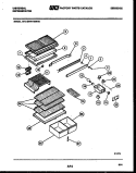 SHELVES AND SUPPORTS Diagram and Parts List for GTL175BH3  Uni Refrigerator