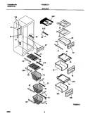 SHELVES Diagram and Parts List for FRS26ZGHD3  Frigidaire Refrigerator