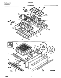 TOP / DRAWER Diagram and Parts List for TGF335BCWD  Tappan Range