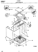 LOWER CABINET / TOP Diagram and Parts List for FLXG52RBS5  Frigidaire Washer Dryer Combo