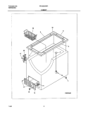 CABINET Diagram and Parts List for FFC05C2AW1  Frigidaire Freezer